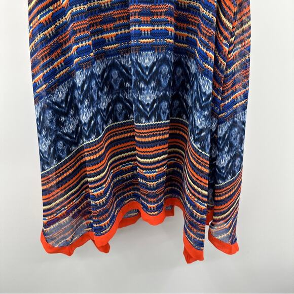 Anthropologie Maeve Urcos Handkerchief Geometric Print Strapless Dress Size S - Picture 4 of 10